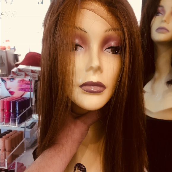 Accessories - Wig red copper Irish Swisslace Human hair Blende